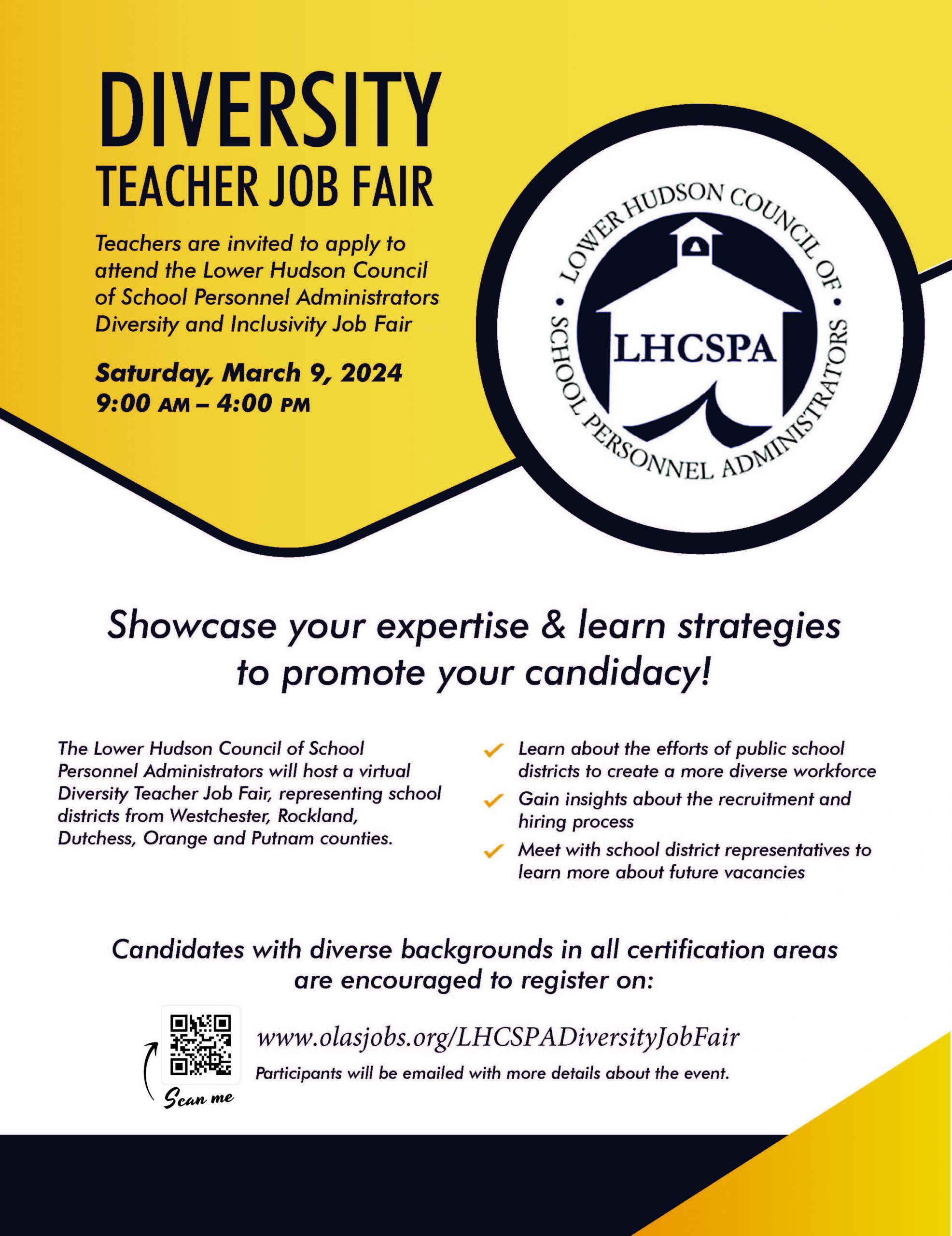LHCSPA Diversity Teacher Job Fair - OLAS Jobs